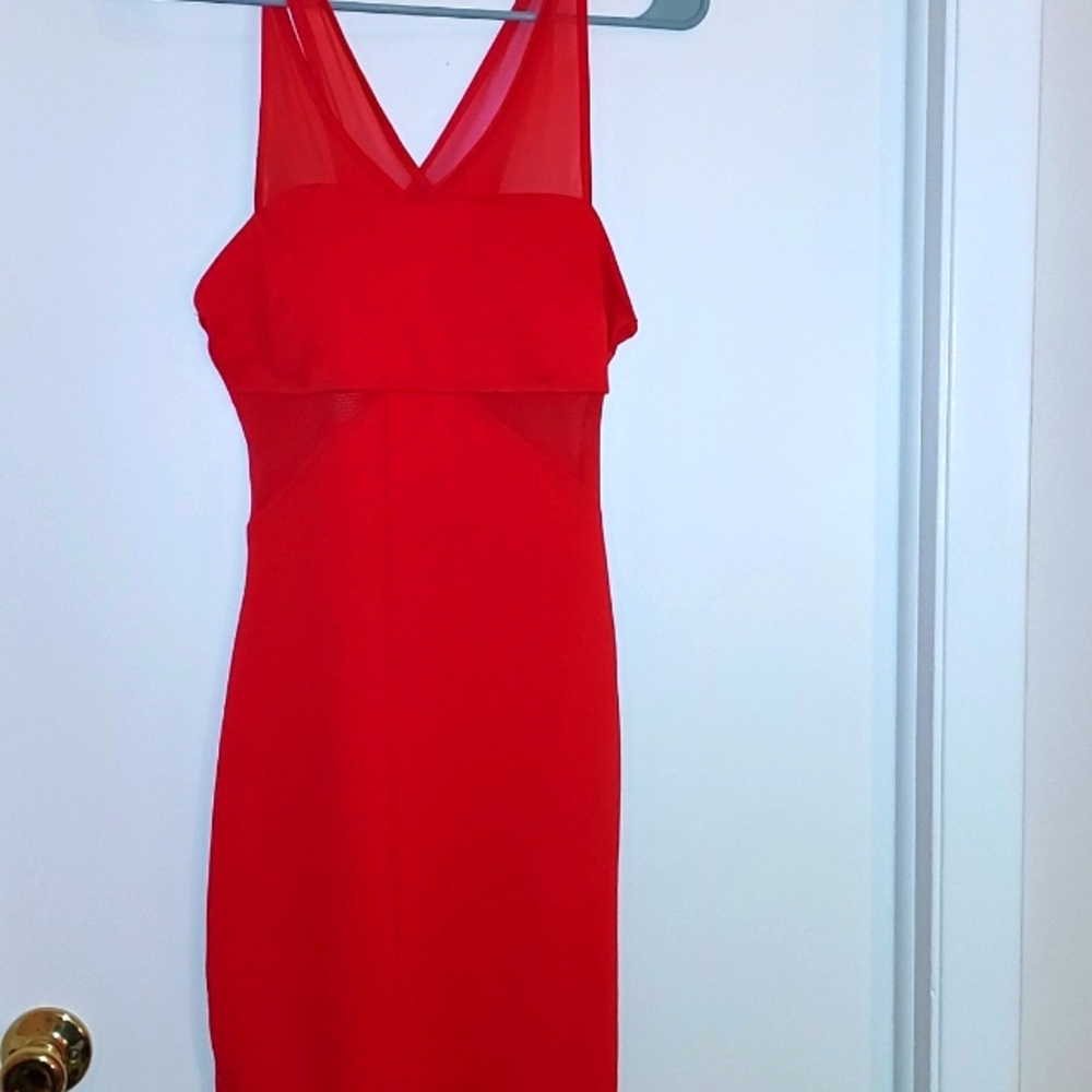 Zenana Styles NEW Valentine mesh cocktail dress L